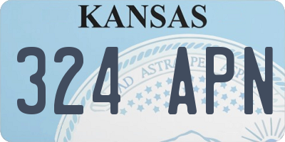 KS license plate 324APN