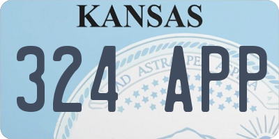 KS license plate 324APP