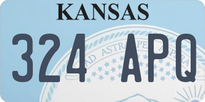 KS license plate 324APQ