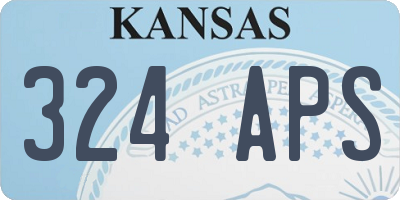 KS license plate 324APS