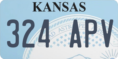 KS license plate 324APV