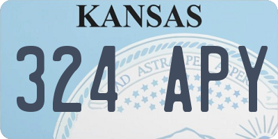 KS license plate 324APY