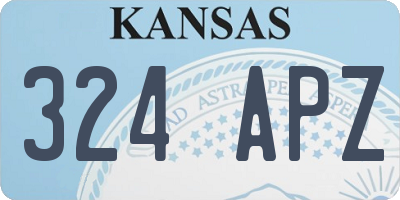 KS license plate 324APZ