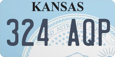 KS license plate 324AQP