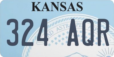 KS license plate 324AQR