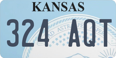 KS license plate 324AQT