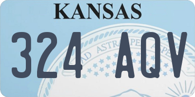 KS license plate 324AQV