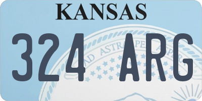 KS license plate 324ARG