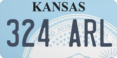 KS license plate 324ARL