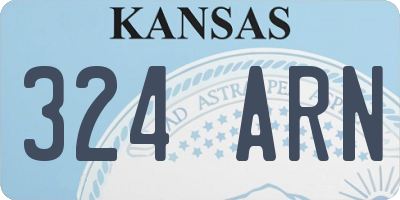 KS license plate 324ARN