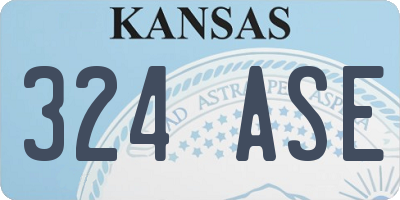 KS license plate 324ASE