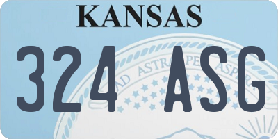 KS license plate 324ASG