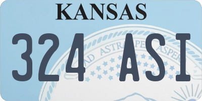 KS license plate 324ASI