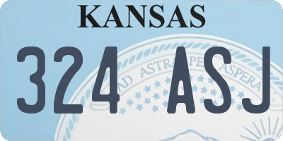 KS license plate 324ASJ