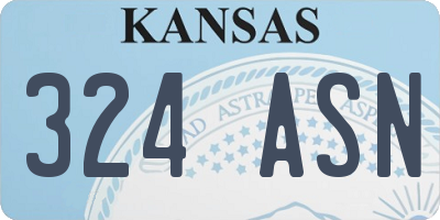KS license plate 324ASN