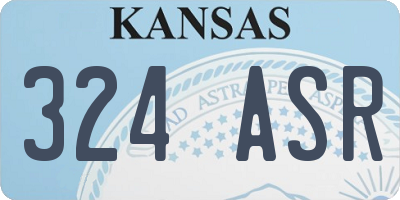 KS license plate 324ASR