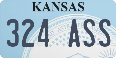 KS license plate 324ASS