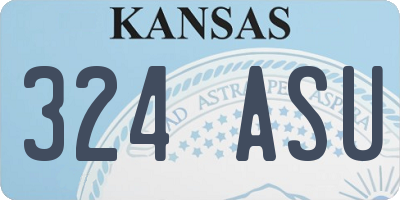 KS license plate 324ASU