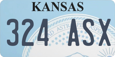 KS license plate 324ASX