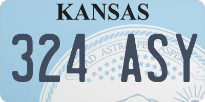 KS license plate 324ASY