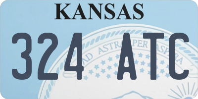KS license plate 324ATC