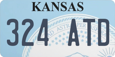 KS license plate 324ATD