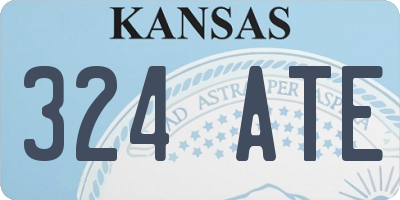 KS license plate 324ATE