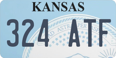 KS license plate 324ATF