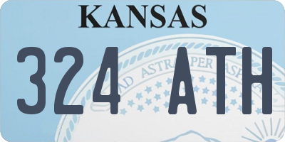 KS license plate 324ATH