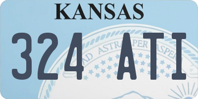 KS license plate 324ATI