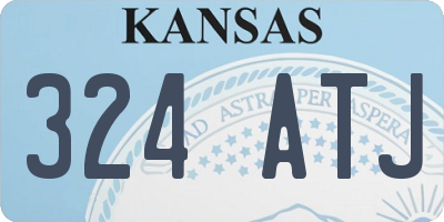 KS license plate 324ATJ