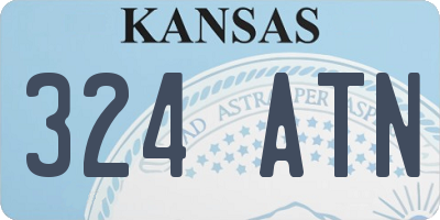 KS license plate 324ATN