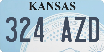KS license plate 324AZD