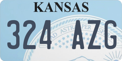 KS license plate 324AZG