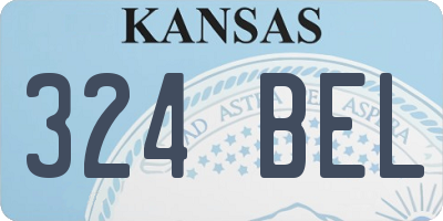 KS license plate 324BEL