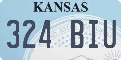 KS license plate 324BIU