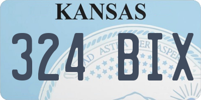 KS license plate 324BIX