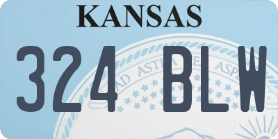 KS license plate 324BLW