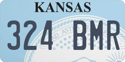 KS license plate 324BMR