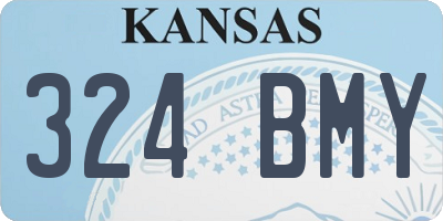 KS license plate 324BMY