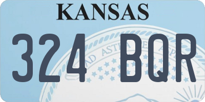 KS license plate 324BQR