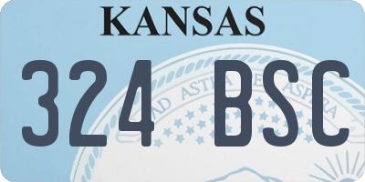 KS license plate 324BSC