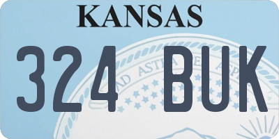 KS license plate 324BUK