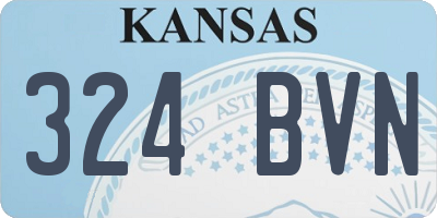 KS license plate 324BVN