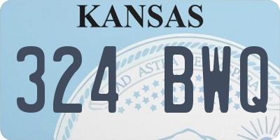 KS license plate 324BWQ