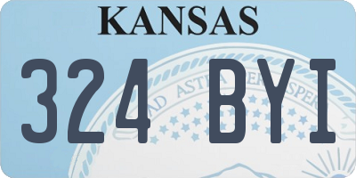 KS license plate 324BYI