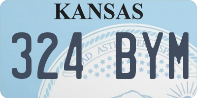KS license plate 324BYM