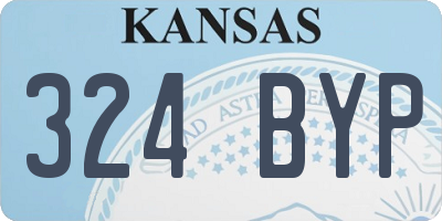 KS license plate 324BYP