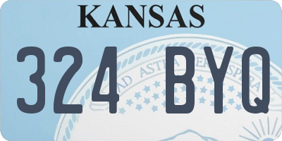 KS license plate 324BYQ