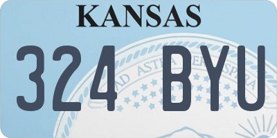 KS license plate 324BYU